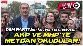 DEM Parti Eş Genel Başkanları Hatimoğulları ve Bakırhan AKP ve MHP'ye meydan okudu! "Hırsızlar!"