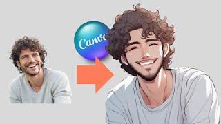 Turn Photo To ANIME Character In Canva Cartoon Effect Tutorial