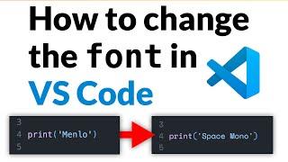 How to change font in VS Code Tutorial
