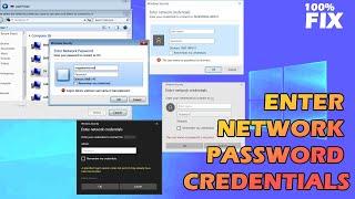 How to Fix Enter Network Password Credentials Windows File Sharing