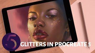 Procreate 5 Glitter Portrait tutorial by Haze Long