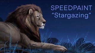 Star-Gazing Lion • Krita Speedpaint