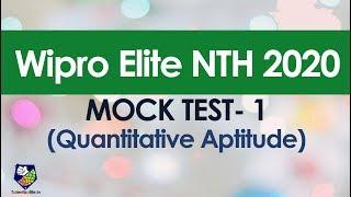 Wipro Elite NTH Mock Test 1 Quantitative Section with Solutions by Talent Battle!