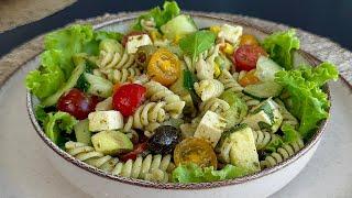 A Very Healthy and Quick Salad That Will Not Leave Your Tables This Summer! Pesto Pasta Salad!