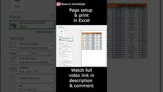 Excel Print Page Setup | Printing Tips for Excel | How to Print in Excel |Every Excel User Must Know