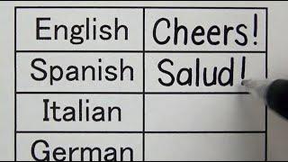 Cheers in different languages | Finnish is so long