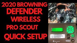 2020 BROWNING DEFENDER WIRELESS PRO SCOUT CELLULAR TRAIL CAMERA QUICK SETUP PART 2