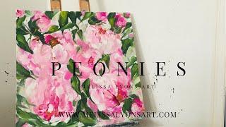 Watch me painting a gorgeous peony painting!