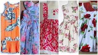 Stylish 44 Floral Print Cotton Frock designs for Baby Girls/Baby Girl Dress Designs