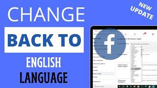 How to Change Back To English Language on Facebook App In pc/laptop | Change Language on Facebook PC