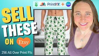 Sell All Over Print Pajamas On Etsy: Canva Design Tutorial Plus PrintKK, Printful, and Printify