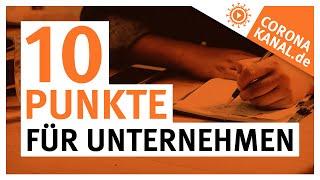 10 Punkte für Unternehmen in der Corona-Krise - die Checkliste für den Mittelstand | Corona-Hilfe