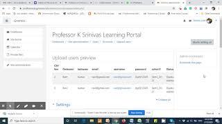 Moodle Course | Uploading the CSV FIle Moodle Site