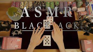 ASMR Blackjack Casino Game Role-play Deep Sleep Relax by Magician [No Talking＆No BGM]綺麗な手でトランプ遊 手フェチ