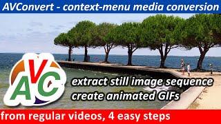 easy: extracting still image sequence or creating animated GIFs from regular videos using AVConvert