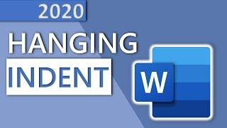 How to do a hanging indent in Word in 1 MINUTE (HD 2020)