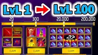 Level 1Level 100BEST EVENTFree Fire Noob To Pro new event top up