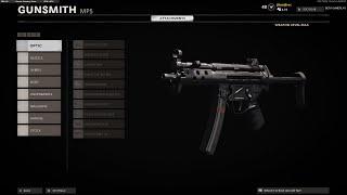 Black Ops Cold War Beta ALL MP5 Gunsmith Attachments | MAX level Gunsmith