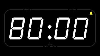 80 MINUTE - TIMER & ALARM - 1080p - COUNTDOWN