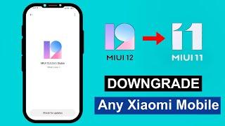 How To Downgrade Any Xiaomi Mobile Officially | MI Flash Tool | MIUI