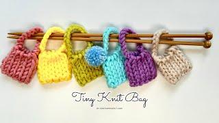 Knitting project for beginners | Tiny Knit Bag