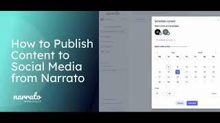 How to Publish Content to Social Media from Narrato