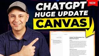 ChatGPT Just Changed How You'll Write and Code - Introducing Canvas