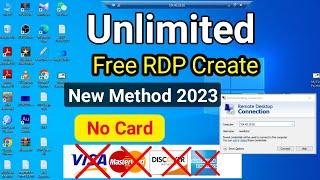 How To Create Unlimited Free Rdp | No Credit or Debit Card Required | Create RDP for Lifetime 2023