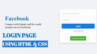How to Create a Facebook Login Page Using HTML & CSS | Step-by-Step Tutorial