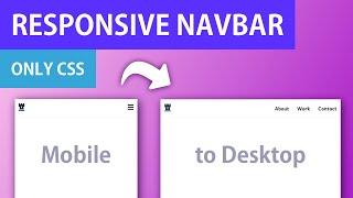 Responsive Navigation Bar Only CSS | Mobile First Design