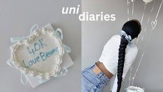 uni diaries | a week of reading , library nights and matcha , celebrating friends & milestones