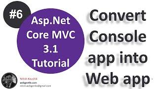 (#6) Convert console application to web application in asp.net core | WebHostBuilder in .net core