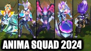 All New Anima Squad 2024 Skins Spotlight Primordian Aatrox Briar Seraphine Xayah Yasuo Yuumi Leona