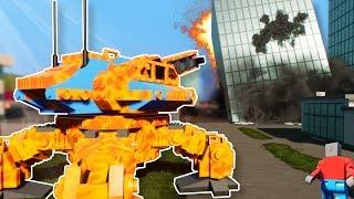 MECH BATTLE IN NEW LEGO CITY! - Brick Rigs Multiplayer Gameplay - Lego Mech Battle