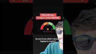 I Was Wrong… (Crypto Crash Started)