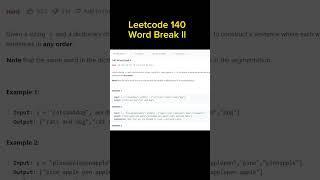 Leetcode 140 - Day 40 #coding #leetcode #dailycoding #trending #learncoding #instagram #day40