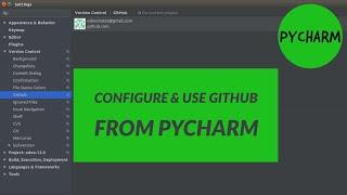 How To Configure And Use GitHub From PyCharm