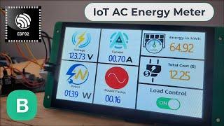 IoT AC Energy Meter using ESP32, HMI Display & Blynk