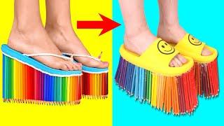 Trying DIY SHOES AND CLOTHES  Fantastic Feet Hacks Craft Ideas To Save Your Money by 5 MinuteCrafts