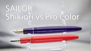 Stilografica Sailor Pro Color 500 vs Shikiori prova comparativa