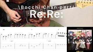 Bocchi The Rock! - Re:Re: (Bocchi part guitar cover with tab)