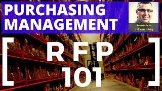 Lesson 9 - Request for Proposal RFP - How to prepare the RFP for your company procurement.