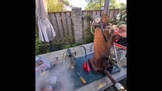 Mr Mertens' Compound Steam Engine driving a vintage ring voltage generator