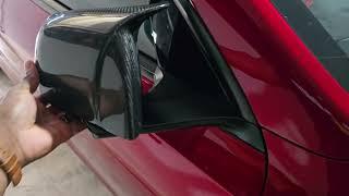 2024 Tesla Model Y EVBase Side Rearview Mirror Covers Real Carbon Fiber! DISCOUNT CODE INSIDE!