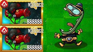 Plants vs Zombies 2 - Random Team Plants Gatling Pea Max Power Up Max Level Mastery 2222222