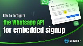 How to configure the Whatsapp API for embedded signup