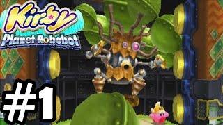 Kirby Planet Robobot Gameplay Walkthrough Part 1 - World 1 ( English) [3DS]