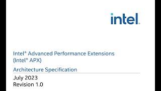 Intel Advanced Performance Extensions copies more RISC and ARM features for FASTER & complex x86!