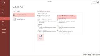 Advanced Microsoft Access 2013 Tutorial | Converting Access Databases To And From Previous Versions