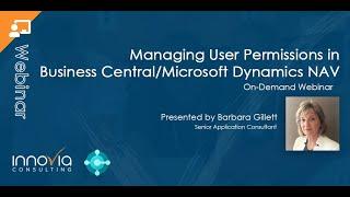 Managing user permissions in Business Central Microsoft Dynamics NAV